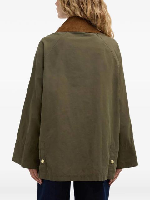 Barbour corduroy-collar coat - Green