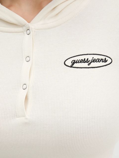 Guess Jeans longsleeve damska kolor kremowy W5YP39 KA0H1