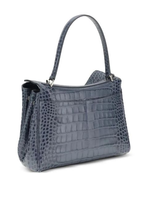 Balenciaga Rodeo small crocodile-effect tote bag - Blue