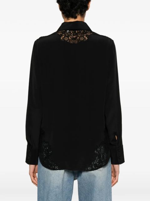 Chloé lace-panelled shirt - Black