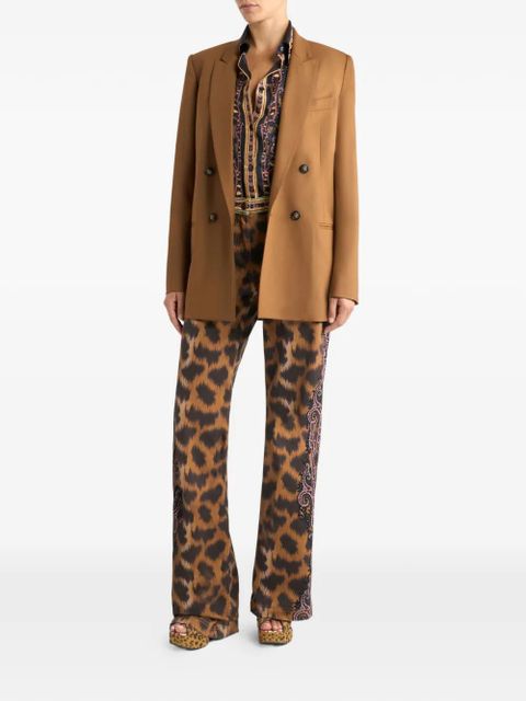 ETRO animal-pattern shirt - Brown