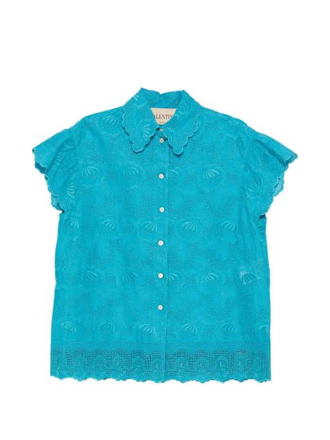 Valentino Garavani lace shirt - Blue - zdjęcie produktu nr 1