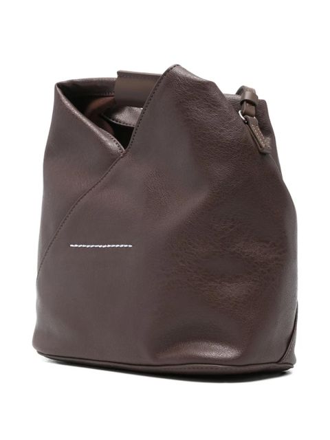 MM6 Maison Margiela diagonal-seam shoulder bag - Brown