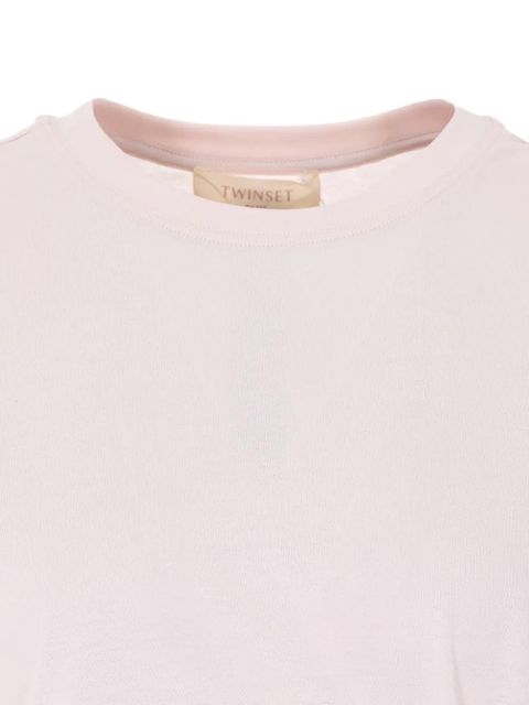 TWINSET logo-plaque T-shirt - Pink
