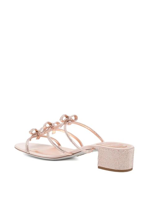 René Caovilla 40mm crystal-embellished ribbon-detail sandals - Pink - zdjęcie produktu nr 2