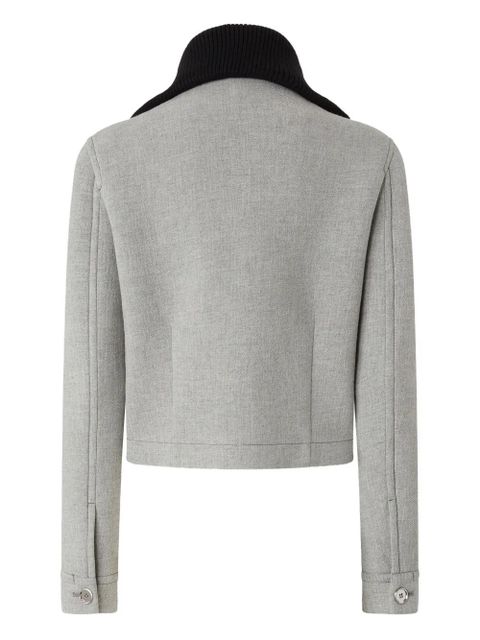 PINKO ribbed-collar jacket - Grey - zdjęcie produktu nr 2