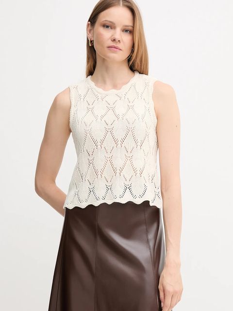 Hoss Intropia kamizelka damski kolor beżowy lekki - zdjęcie produktu nr 1