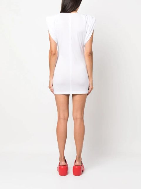 WARDROBE.NYC Sheath gathered-detail sleeveless minidress - White
