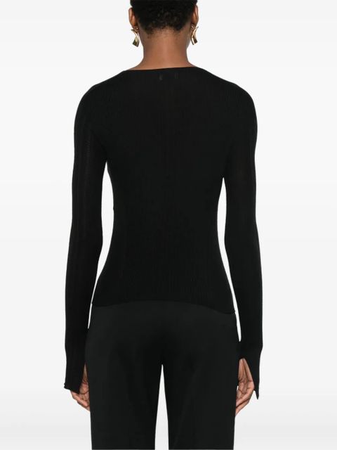 Lanvin ribbed-knit jumper - Black