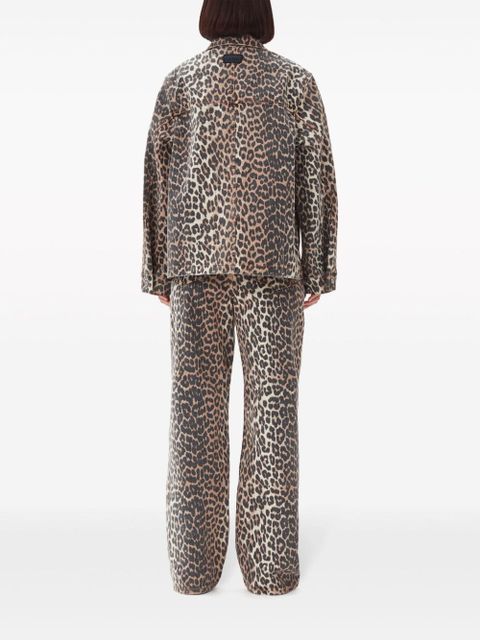 GANNI animal-print jacket - Brown