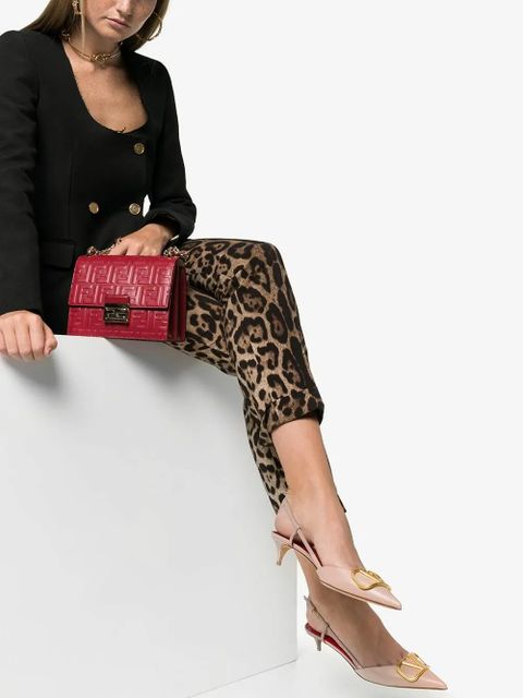 Valentino Garavani 40mm VLogo Signature slingback pumps - Neutrals