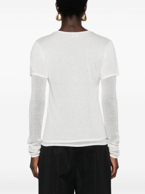 TOTEME layered fine-knit jumper - Neutrals