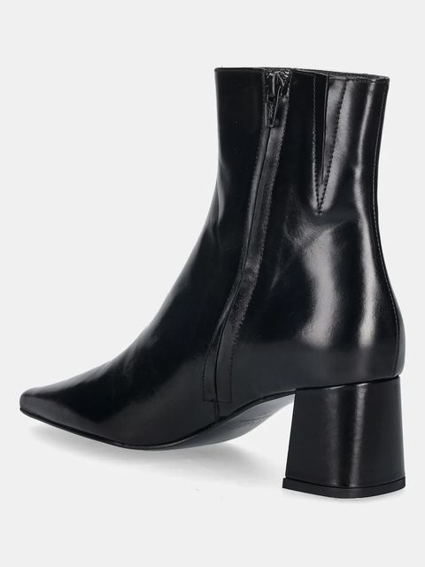 Jonak botki skórzane DYONISOS CUIR damskie kolor czarny na słupku 3700183