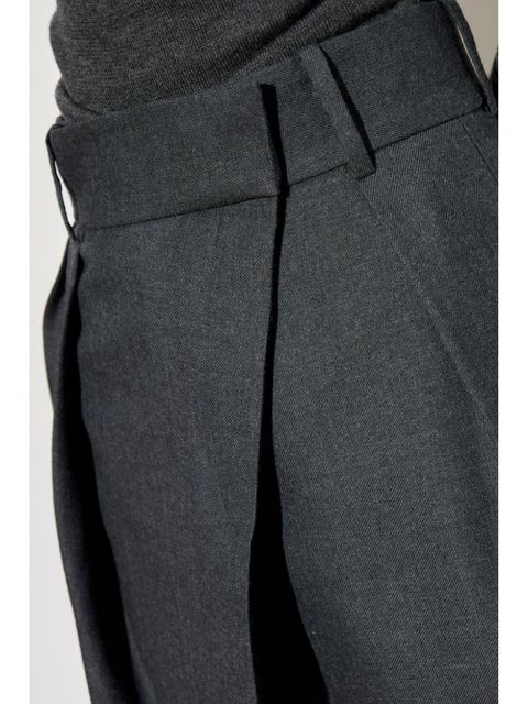 LOEWE wrap wool trousers - Grey