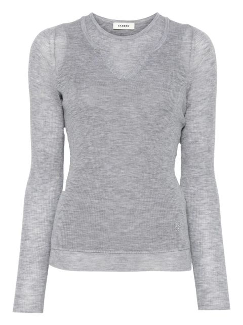 SANDRO wool sweater - Grey - zdjęcie produktu nr 1