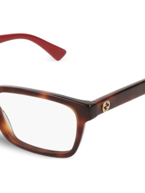 Gucci Eyewear rectangle full-rim glasses - Brown - zdjęcie produktu nr 2