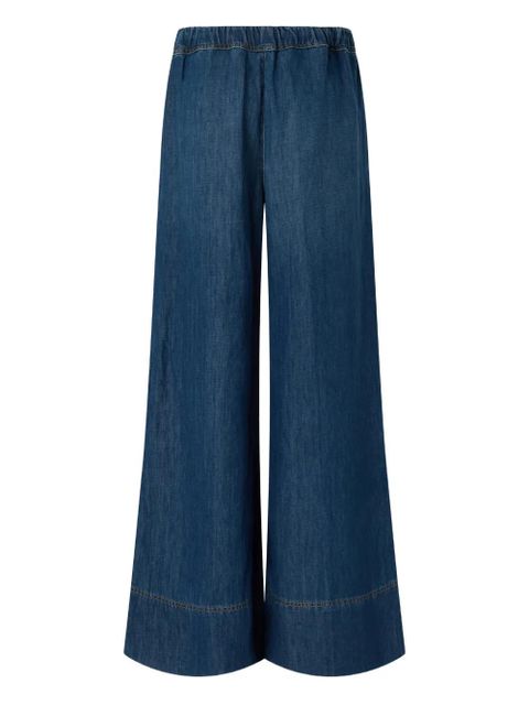 PINKO elastic-waistband wide-leg trousers - Blue - zdjęcie produktu nr 2