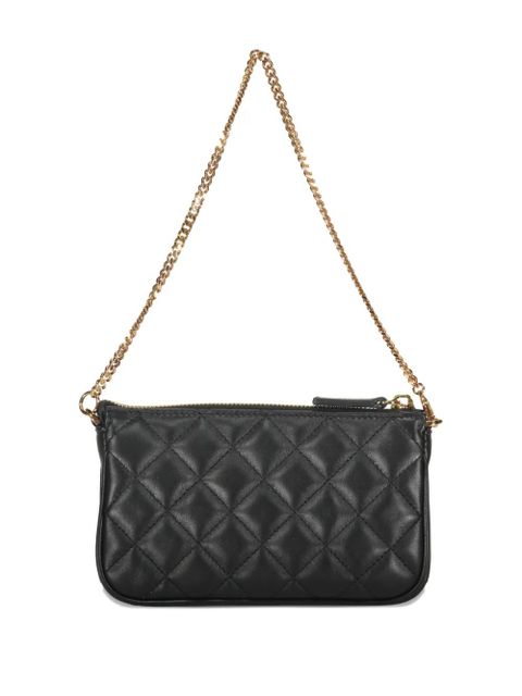 Versace quilted chain leather mini bag - Black
