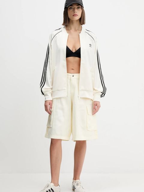 adidas Originals bluza Sst Satin Tt damska kolor beżowy z aplikacją KH1567