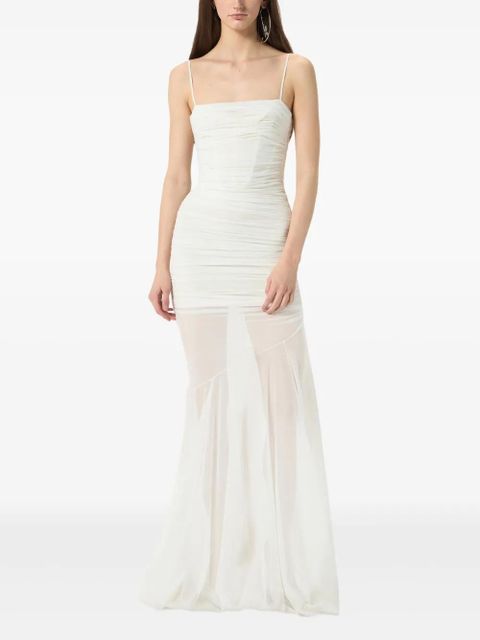 Blumarine ruched evening gown - White - zdjęcie produktu nr 2