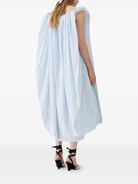 Jacquemus striped gathered dress - Blue