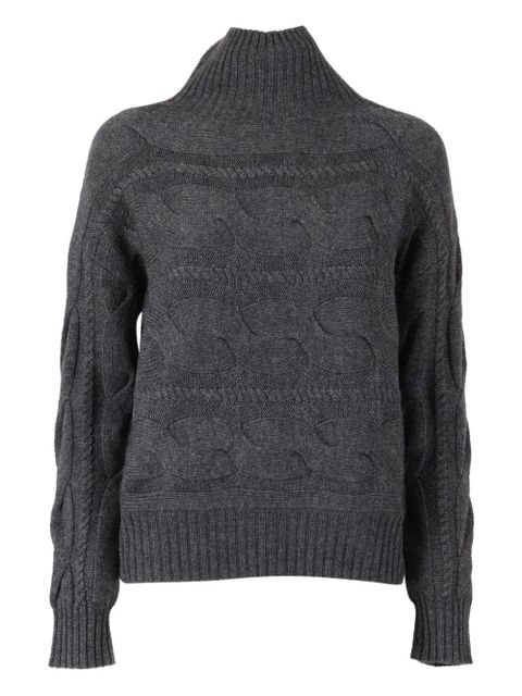 Max Mara cable-knit roll-neck top - Grey - zdjęcie produktu nr 1