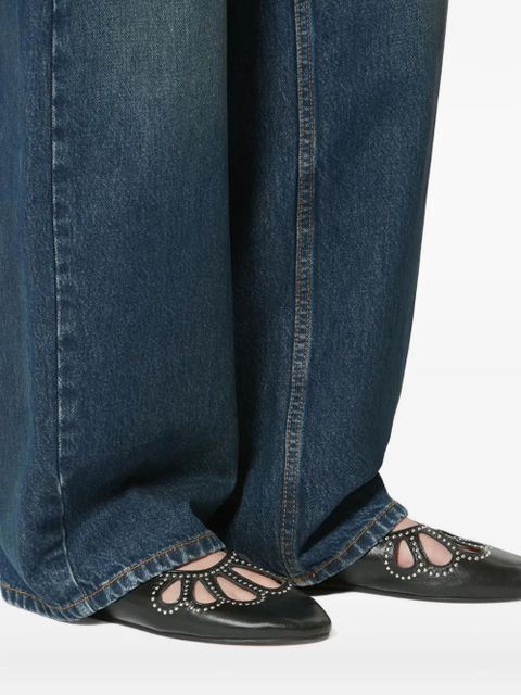 ISABEL MARANT Bloris cut-out ballerinas - Black