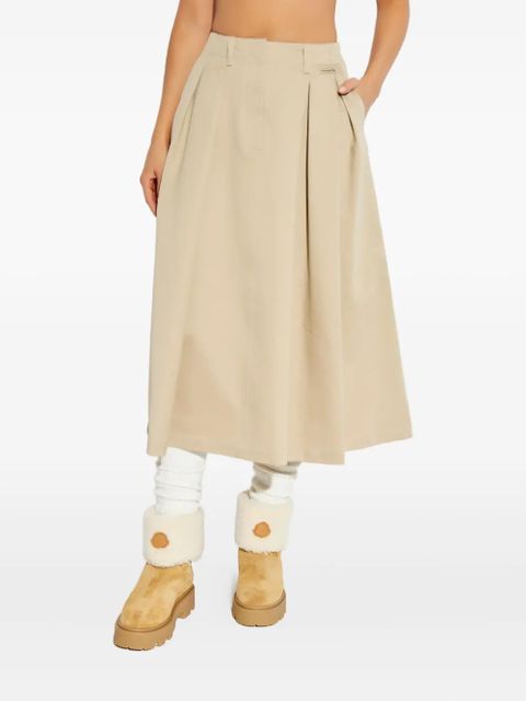 Moncler pleated midi A-line skirt - Neutrals