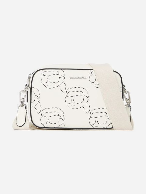 Karl Lagerfeld torebka skórzana IKON kolor biały A2W30066 - zdjęcie produktu nr 1