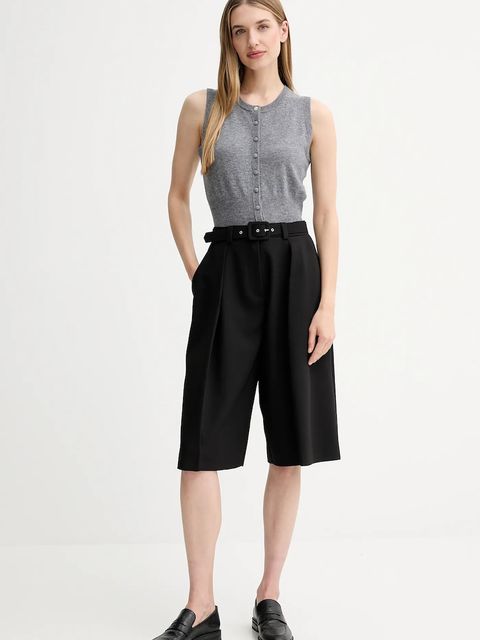 Simona Corsellini szorty damskie kolor czarny gładkie high waist A25CPPA01701 - zdjęcie produktu nr 2