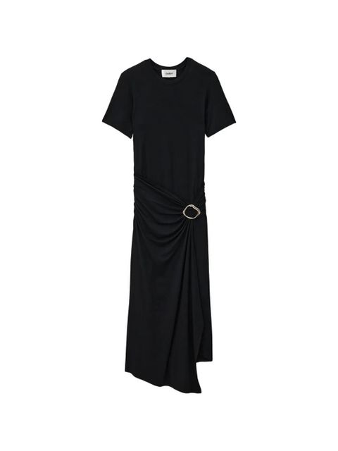 Ba&Sh Galtea buckled draped midi dress - Black - zdjęcie produktu nr 1