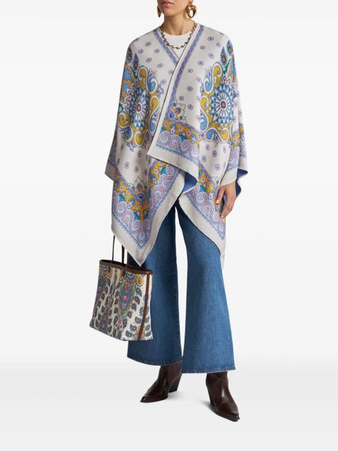 ETRO floral-print cape - White - zdjęcie produktu nr 2
