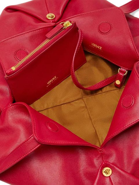 Versace Protea leather shoulder bag - Red