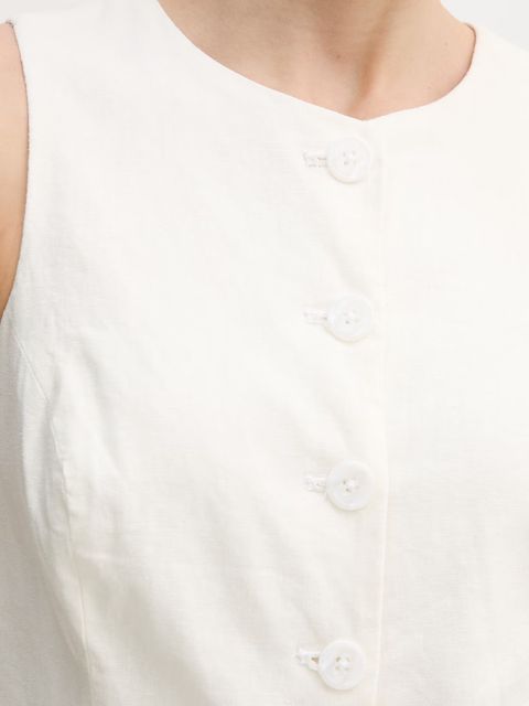 Dkny kamizelka z dodatkiem lnu