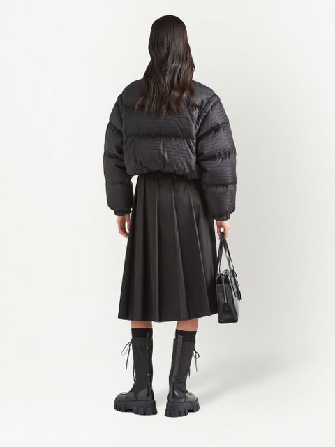 Prada Re-Nylon cropped down jacket - Black