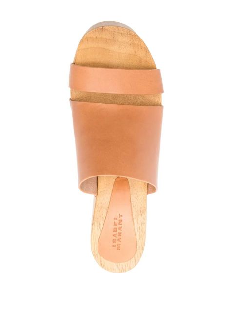 ISABEL MARANT Hyun 120mm leather mules - Brown
