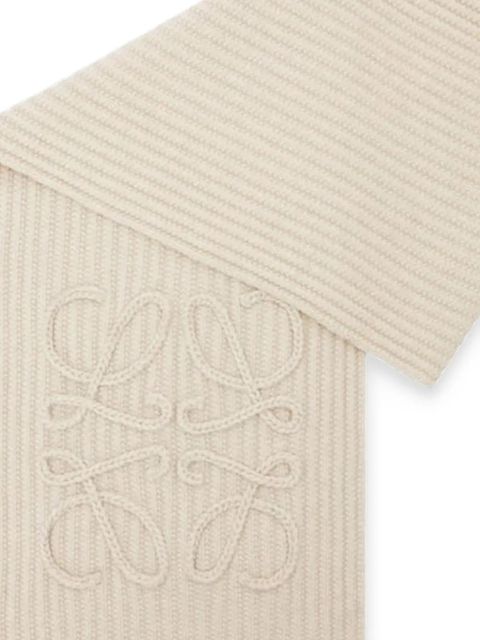 LOEWE Anagram ribbed scarf - Neutrals - zdjęcie produktu nr 2