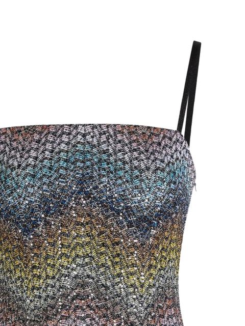 Missoni zigzag-pattern mini dress - Blue - zdjęcie produktu nr 2