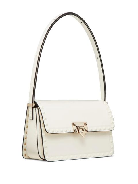 Valentino Garavani Rockstud23 leather shoulder bag - White
