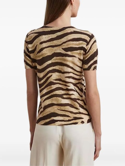 Lauren Ralph Lauren zebra-print short-sleeve top - Neutrals