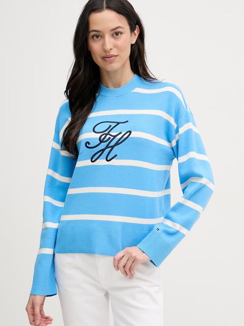 Tommy Hilfiger sweter damski bawełniany - zdjęcie produktu nr 1