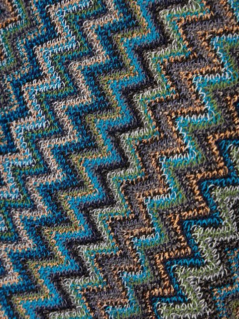 Missoni chevron fringe knitwear - Blue