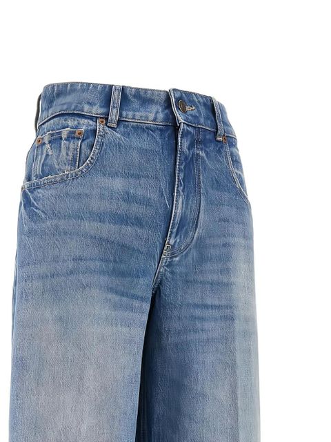 Valentino Garavani jacquard-trim jeans - Blue