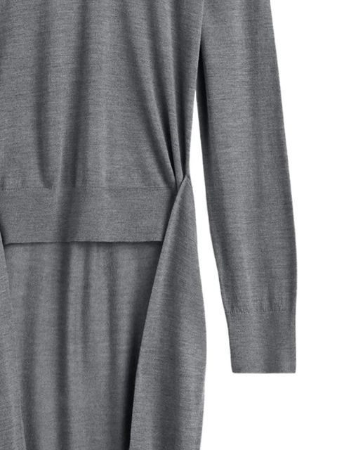 TOTEME turtleneck belted midi dress - Grey - zdjęcie produktu nr 2