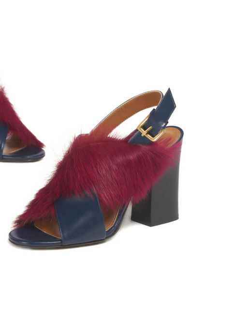 Marni criss-cross buckled sandals - Blue