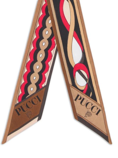 PUCCI geometric-pattern scarf - Brown - zdjęcie produktu nr 2