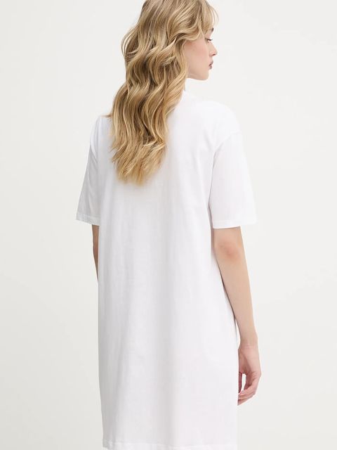 Armani Exchange sukienka bawełniana kolor biały mini prosta XW000378 AF10354 - zdjęcie produktu nr 2