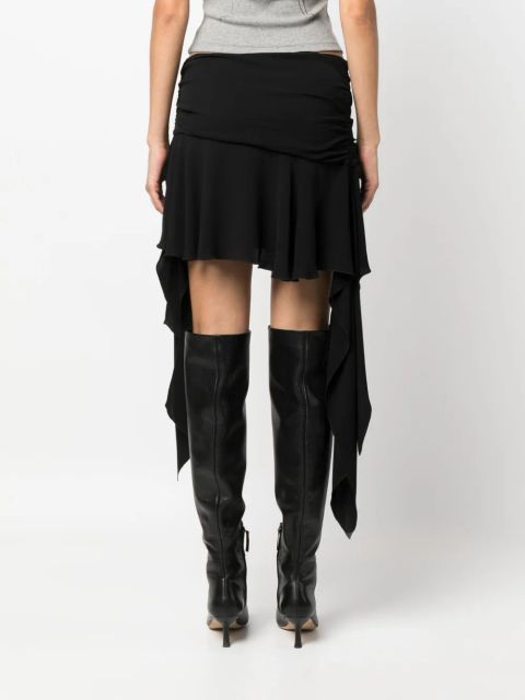 Blumarine asymmetric-design flared skirt - Black
