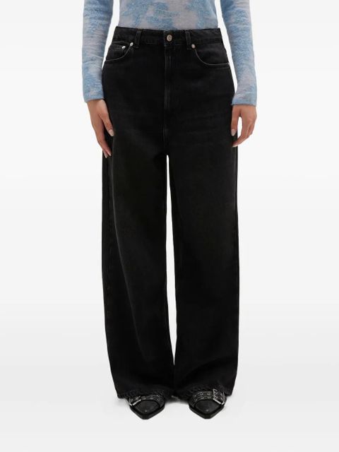 GANNI wide-leg jeans - Black