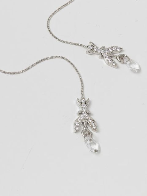 Patrizia Pepe kolczyki damskie metalowe z cyrkonią - zdjęcie produktu nr 1